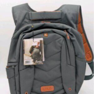 Lolë Quilted Laptop Backpack GRAY/COPPER